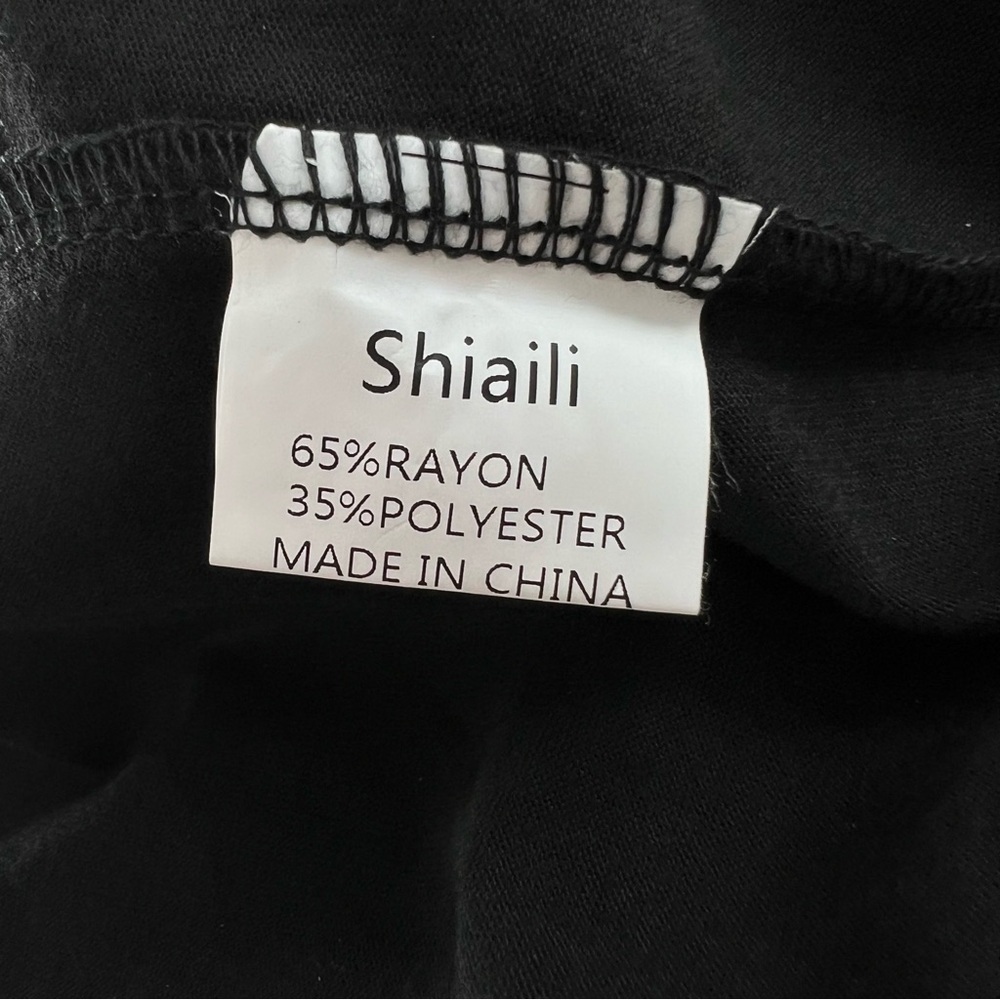 NWT Shiaili Black Plus Size Top 3X | Soft Comfy Everyday Tee - Picture 9 of 9